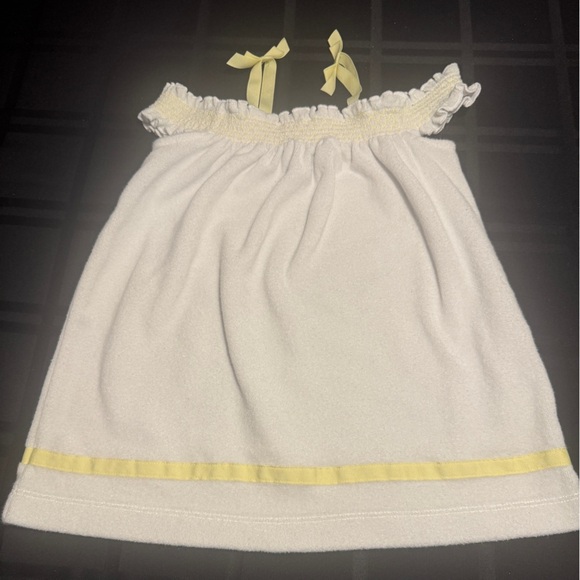 Janie and Jack White and Yellow Straps Cover Up. Size 2T - Picture 1 of 6